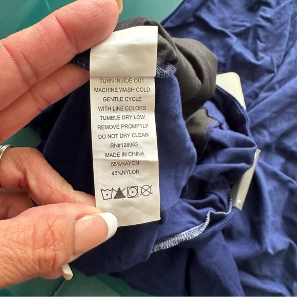 Indigo Rein Paper Bag Crop Navy Blue Women's Pants Size 9 - Picture 10 of 12